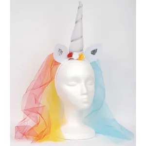 RAINBOW VEIL UNICORN HEADBAND