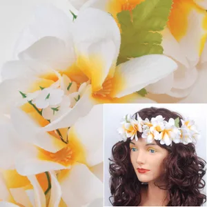 WHITE/ORANGE PLUMERIA HEADBAND