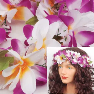 PURPLE/WHITE & ORANGE/WHITE PLUMERIA HEADBAND