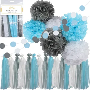 BLUE, GRAY & WHITE GARLAND KIT