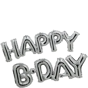 HAPPY BIRTHDAY SILVER BLOCK PHRASE