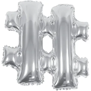 16" SYMBOL # HASHTAG SIGN SILVER