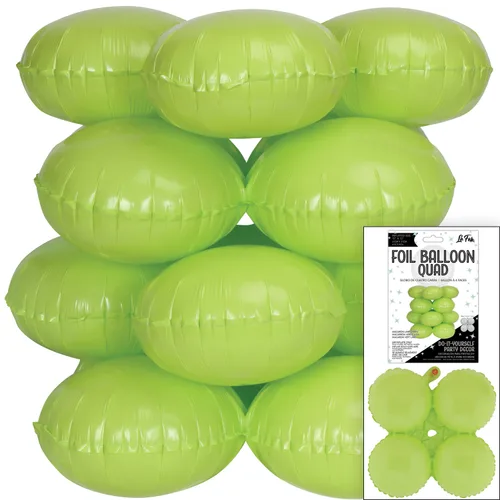 17" MACARON LIME GREEN QUAD 4 CT