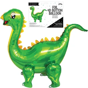 PLAYFUL DINOSAUR GREEN 4D BUTTON AIR INFLATE