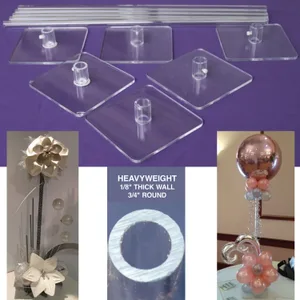 6" X 2FT HEAVYWEIGHT PLEXIPOLE CENTERPIECE KIT 1