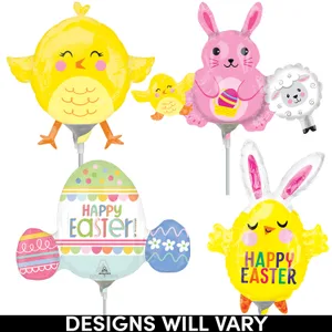 14" EASTER SHAPES AIR-INFLATED ASST