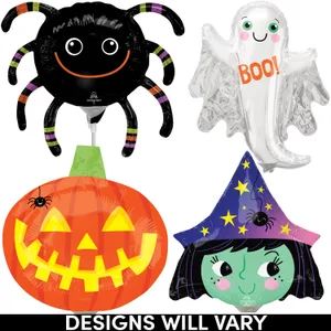 14" HALLOWEEN SHAPES AIR-INFLATED ASST