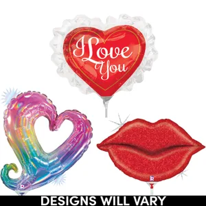 14" LOVE SHAPES AIR-INFLATED ASST