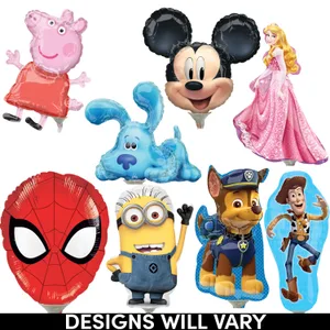 14" POPULAR CHARACTERS SHAPES AIR-INFLATED ASST