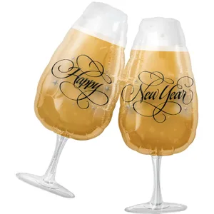 NEW YEAR TOASTING GLASSES SUPER SHAPE