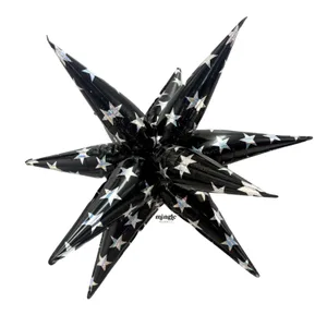 32” Black Sparkle Star Starburst
