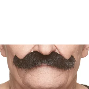 GRANDPA'S ROCKING FAKE MUSTACHE BLACK LUSTROUS