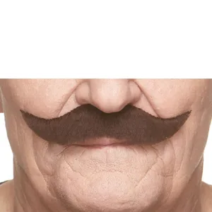 GENTLEMAN FAKE MUSTACHE DARK BROWN
