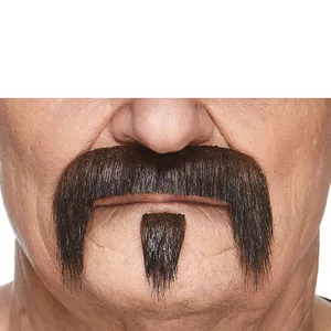 GRANDPA'S FAKE MUSTACHE & BEARD BROWN & GRAY