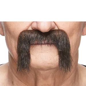 SHERIFF FAKE MUSTACHE BROWN & BLACK