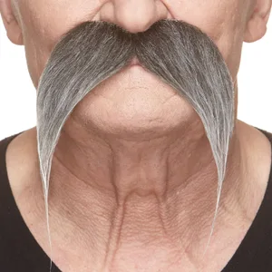 KUNG-FU MASTER FAKE MUSTACHE SALT & PEPPER