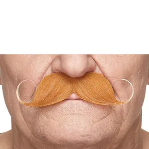 GENTLEMAN FAKE MUSTACHE DARK BLOND & WHITE