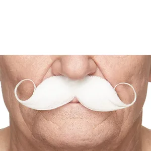 GENTLEMAN FAKE MUSTACHE WHITE