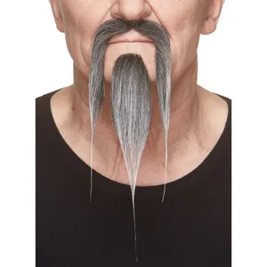 SHAOLIN FAKE MUSTACHE & BEARD SALT & PEPPER