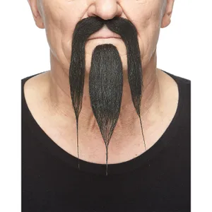 SHAOLIN FAKE MUSTACHE & BEARD BLACK