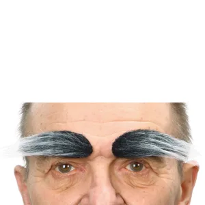 FAKE BUSHY EYEBROWS BLACK LUSTROUS