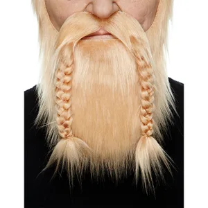 VIKING FAKE MUSTACHE & BEARD BLOND
