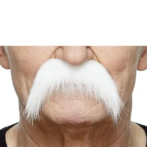 COWHAND FAKE MUSTACHE WHITE