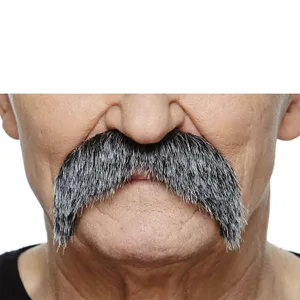 WALRUS FAKE MUSTACHE BLACK LUSTROUS