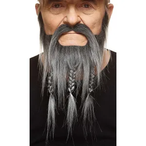 CAPTAIN FAKE MUSTACHE & BEARD SALT & PEPPER