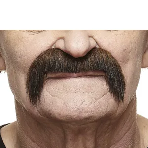 COWBOY FAKE MUSTACHE BROWN & BLACK