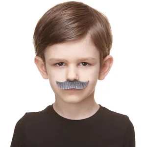 TRIM SALESMAN FAKE MUSTACHE FOR KIDS GRAY & WHITE