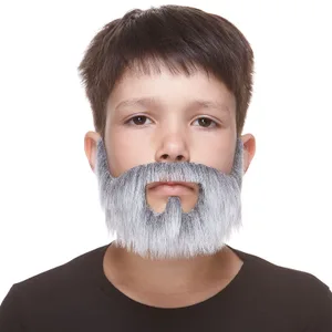 BAIL FAKE MUSTACHE & BEARD KIDS GRAY & WHITE