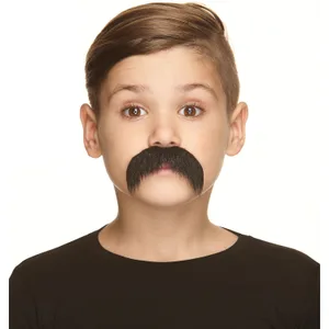 WALRUS FAKE MUSTACHE KIDS BLACK LUSTROUS