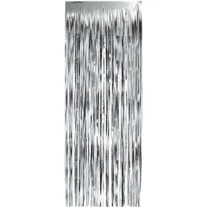 SILVER FOIL FRINGE CURTAIN