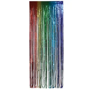 RAINBOW FOIL FRINGE CURTAIN