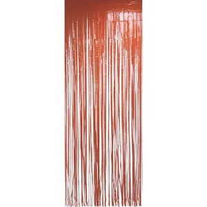 ORANGE PASTEL FOIL FRINGE CURTAIN