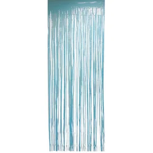 BLUE PASTEL FOIL FRINGE CURTAIN