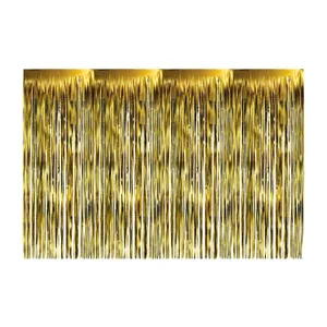 GOLD JUMBO FOIL FRINGE CURTAIN