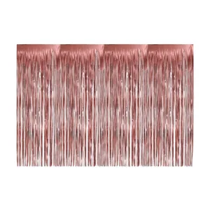 ROSE GOLD JUMBO FOIL FRINGE CURTAIN