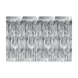 SILVER JUMBO FOIL FRINGE CURTAIN