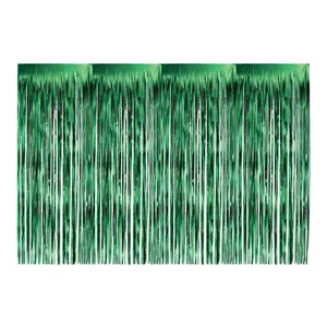 GREEN JUMBO FOIL FRINGE CURTAIN