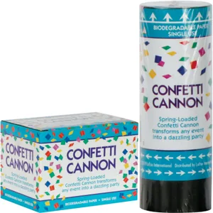 4" SPRING LOADED BIODEGRADABLE CONFETTI CANNON (12)