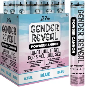 12" BLUE GENDER REVEAL POWDER CANNON
