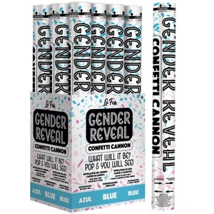 18" BLUE GENDER REVEAL CONFETTI CANNON