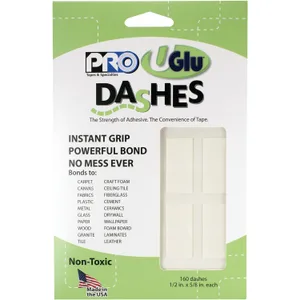 160 DASHES PRO TAPE UGLU ADHESIVE SHEETS