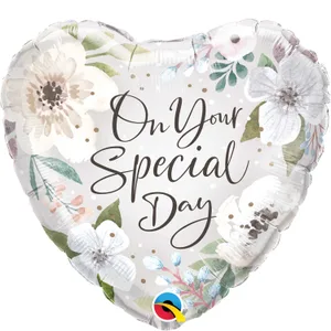 18" SPECIAL DAY WHITE FLORAL