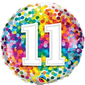 18" 11 RAINBOW CONFETTI 