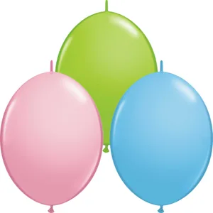 12" PASTEL ASSORTMENT QUICK LINK BANNER BALLOONS