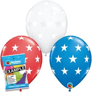 11" RED WHITE BLUE BIG STARS AROUND CONSUMER PACK