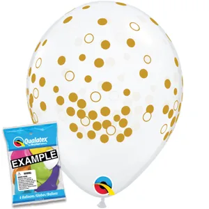 11" GOLD POLKA DOTS CONSUMER PACK